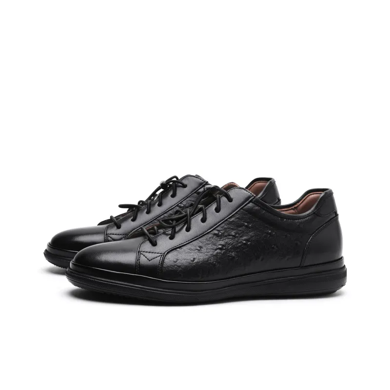 ELLE HOMME Low Top Skateboard Shoes Men's Black-1
