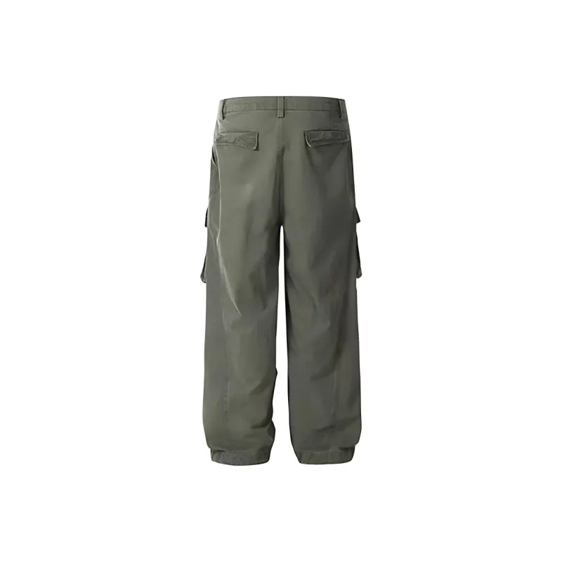 Honey Cargo Pants Unisex Gray Green-1