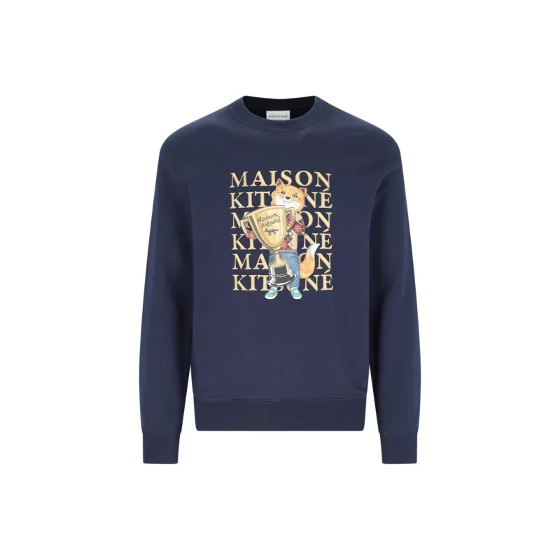 Maison Kitsune Fox Champion Printed Crewneck Sweatshirt-0