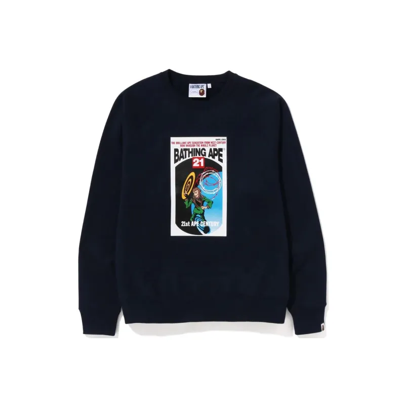 Bape Bathing Ape Relaxed Fit 21st Century Crewneck-0
