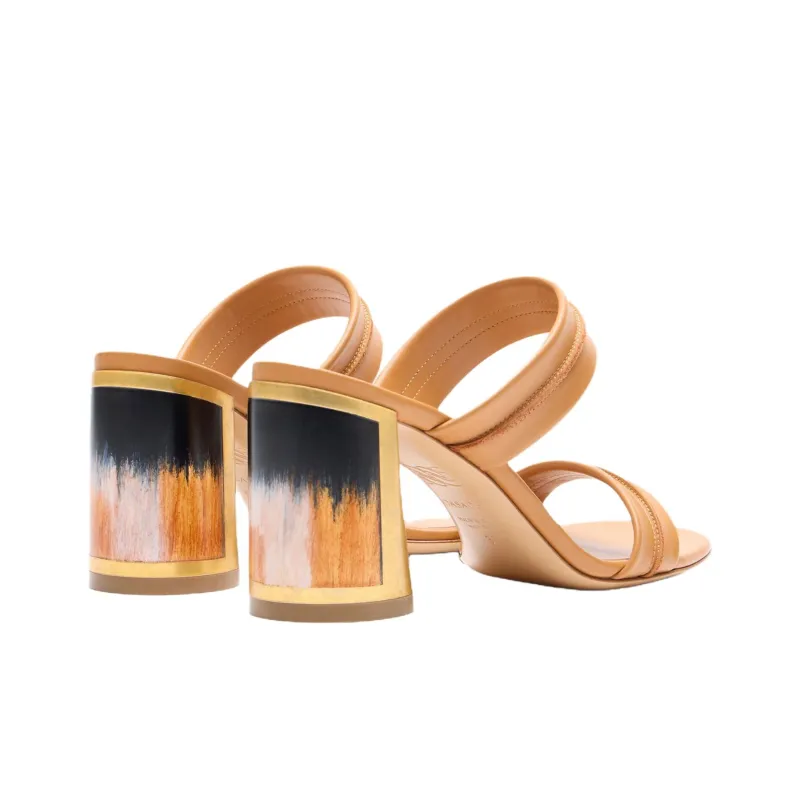 Casadei Slide Slippers 8cm Women's Natural-3