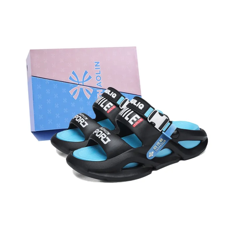 YUZHAOLIN EVA Cut Out Massage Slip Resistant Abrasion Resistant Quiet Slide Slippers Unisex-66