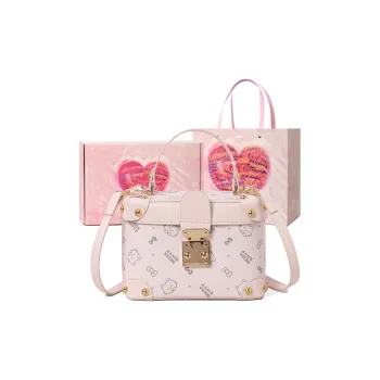 NATTY PU Shoulder Bag, Handbag, Crossbody Bag Women's Pink/Ecru/Brown