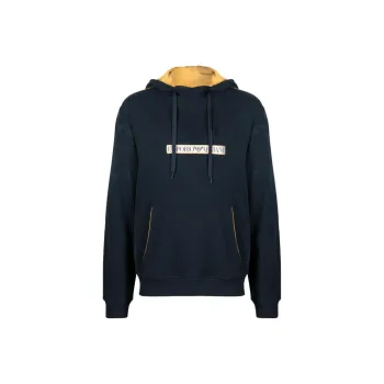 EMPORIO ARMANI Logo print Piped trim Hoodie