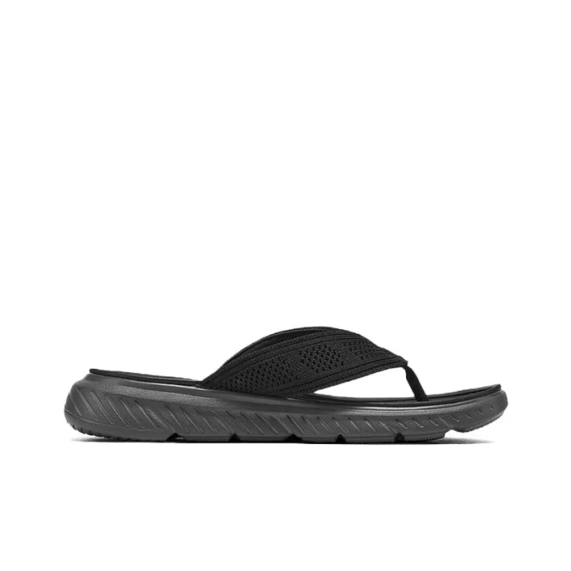 Skechers Relaxed Fit Abrasion Resistant Slip Resistant Flip Flops Men's Black-1