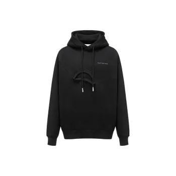 Feng Chen Wang Logo embroidered Layered detail Hoodie