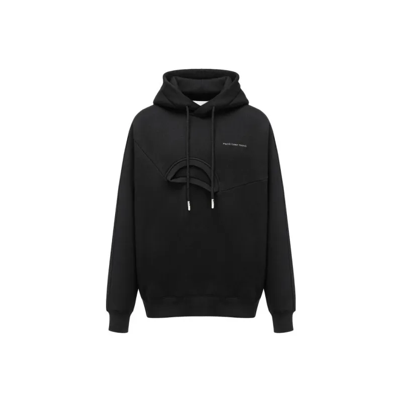 Feng Chen Wang Logo embroidered Layered detail Hoodie-0