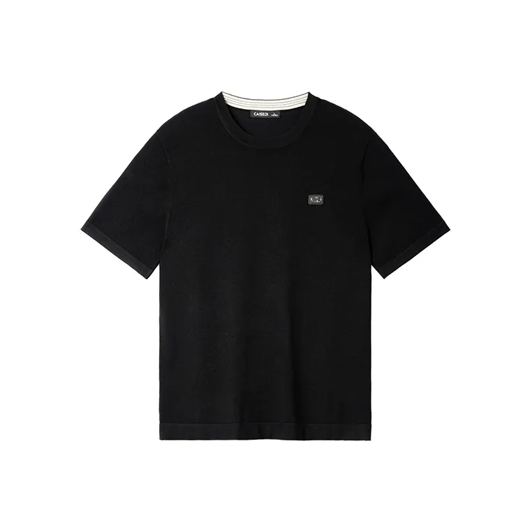 CAISEDI T Shirts Men Black-0