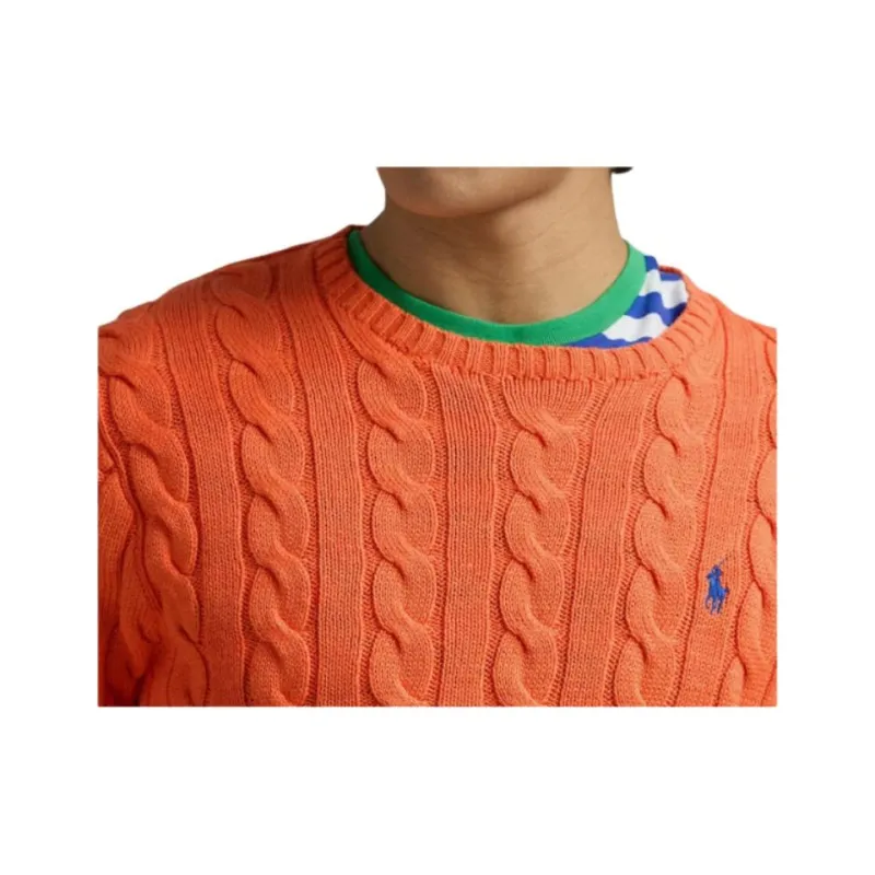 Polo Ralph Lauren Logo Embroidered Cable Knit Jumper-4