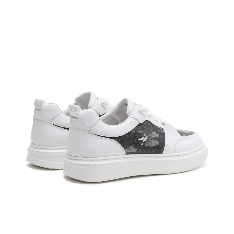 ELLE HOMME Low Top Skateboard Shoes Men's White-3