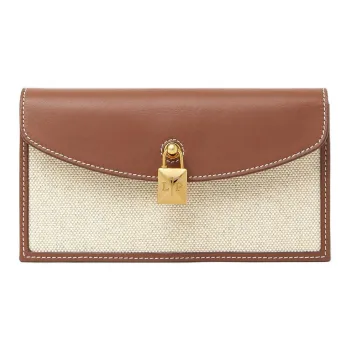 Loro Piana Extra Cotton Shoulder Bag Women's Natural & Caramel & Sun Gold