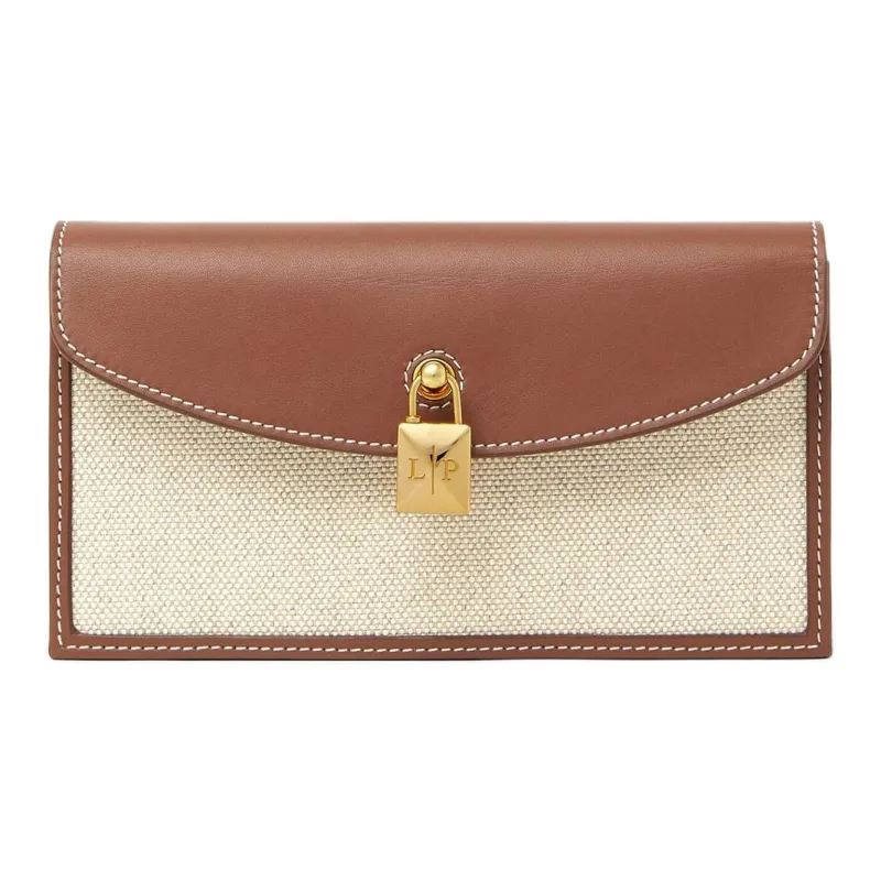 Loro Piana Extra Cotton Shoulder Bag Women's Natural & Caramel & Sun Gold-0