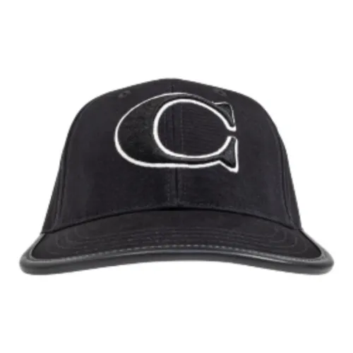 COACH Cotton Baseball Caps Men's Black