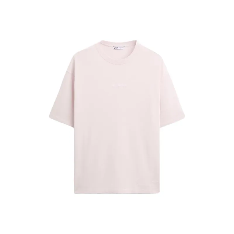ZARA T Shirt Men's Light Purple-0