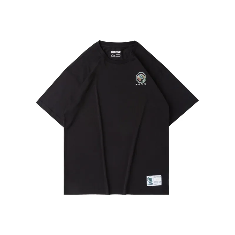 LiNing Basketball Collection T Shirt Men's Black-0