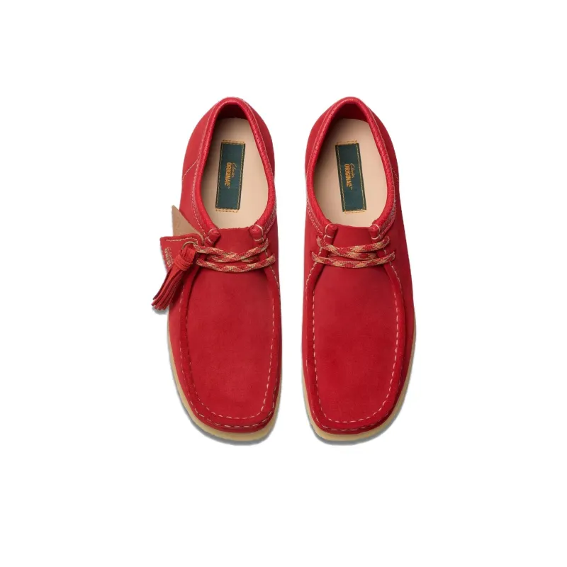 Clarks Wallabee Ankle Boots Men's Red-4