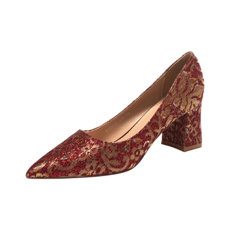 Than Than Me Chunky Heel High Heels Women's-4