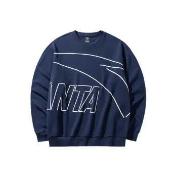 Anta Life Collection Sweatshirt Men's Pure Navy Blue