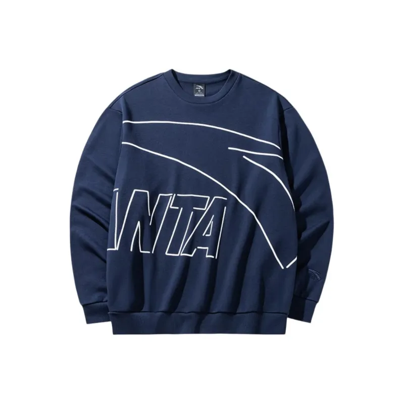 Anta Life Collection Sweatshirt Men's Pure Navy Blue-0