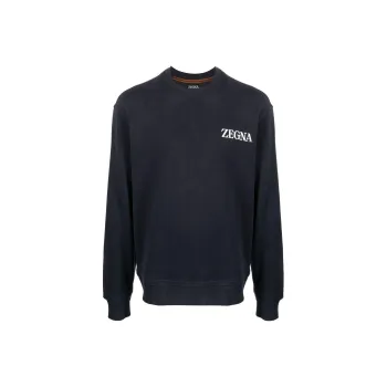 Zzegna Chest Logo print Detail Sweatshirt