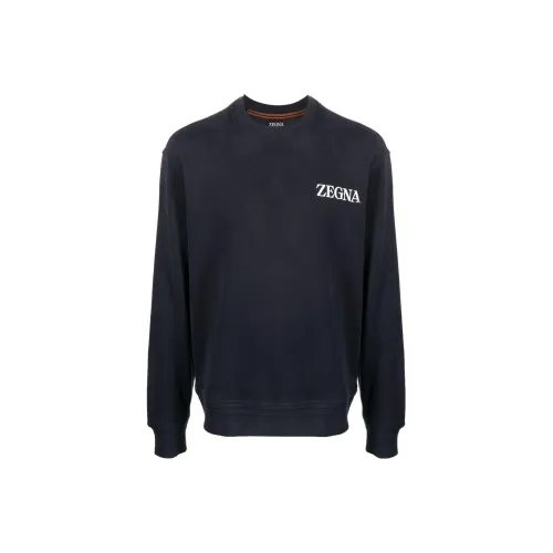 Zzegna Chest Logo print Detail Sweatshirt