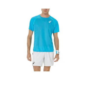 Asics MATCH ACTIBREEZESHORT SLEEVE TOP PRO FIT T Shirt Men's Digital Aqua Green