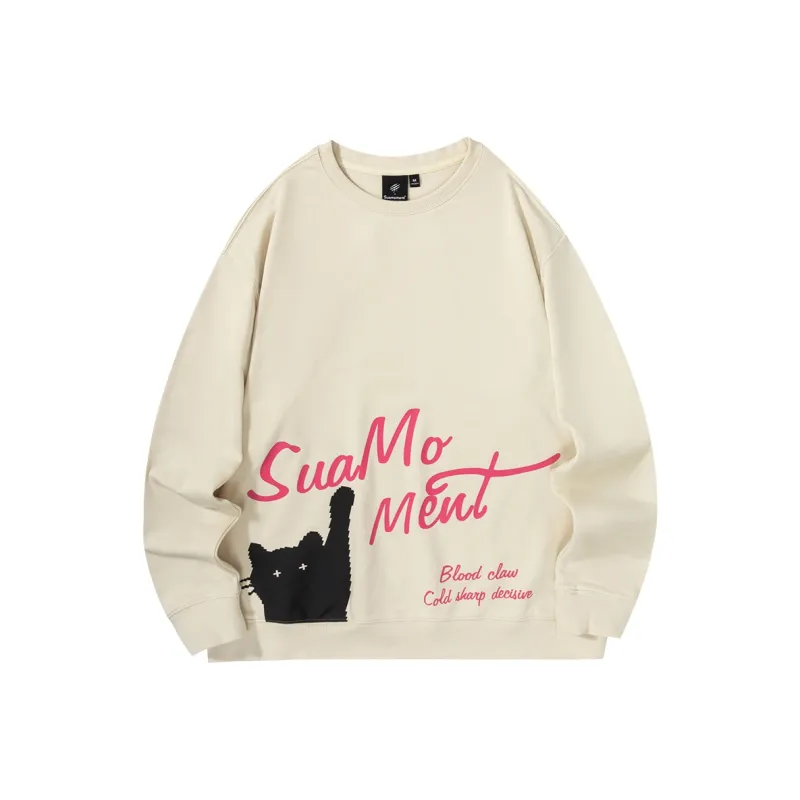 Suamoment Sweatshirt American Casual Couple Top Unisex-5