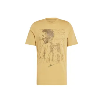 Adidas Messi Football Graphic T-Shirt Men's Khaki