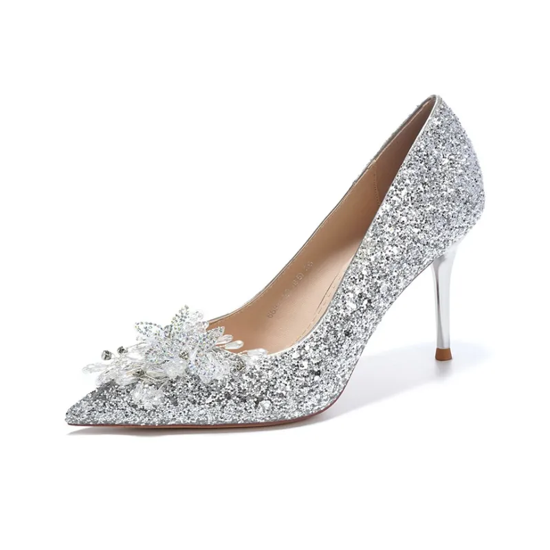 WEISHIBANGWEI Slim Heel High Heels Women's-5