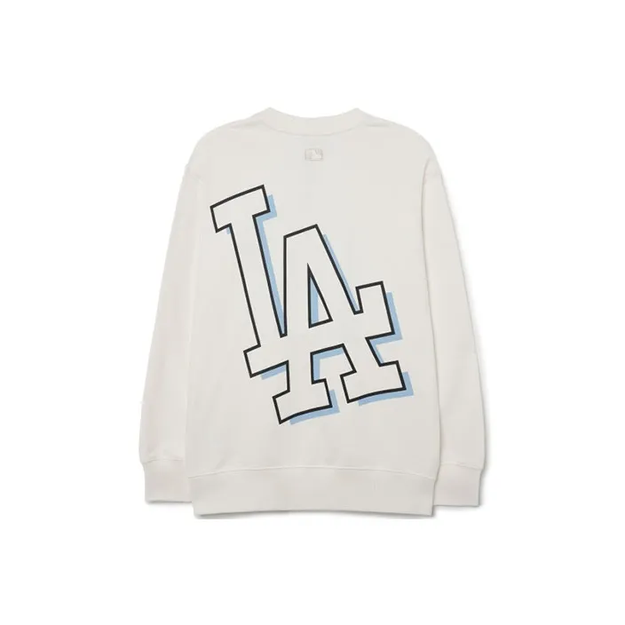 MLB Los Angeles Dodgers Sweatshirts Unisex Ivory White-0