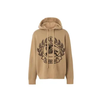 Burberry Knight Logo Knit Hoodie