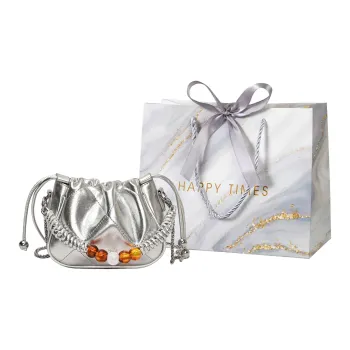 Miss Angel PU Crossbody Bag Women's Black/White/Silver