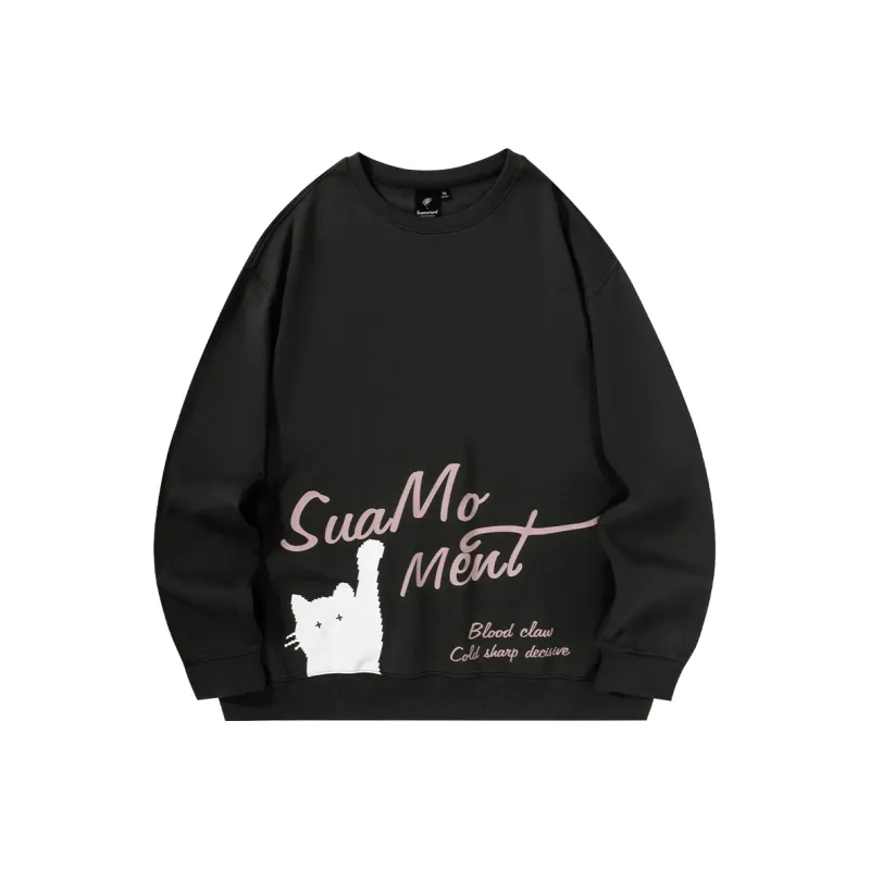 Suamoment Sweatshirt American Casual Couple Top Unisex-7