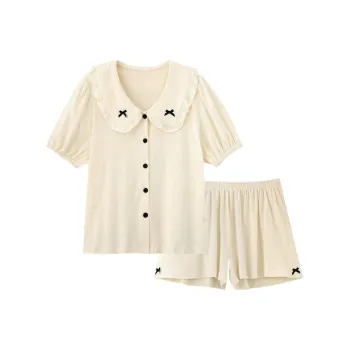 Xiang Ning Pai Pajama Set Women's Beige Yellow