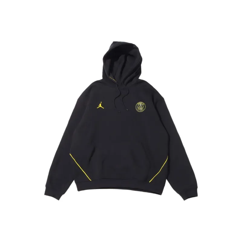 JORDAN X Paris Saint Germain Logo Fleece Pullover Hoodie Asia Sizing-0