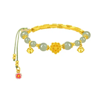CHOW TAI KING Hetian Jade Bangles White Jade/Pale Greenish White Jade Women's