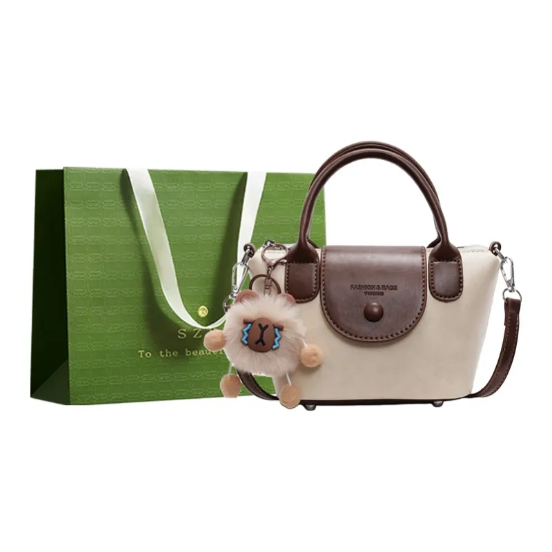 Three Ducklings PU Handbag Women's Ecru/Black/Dark Coffee/Coffee-4