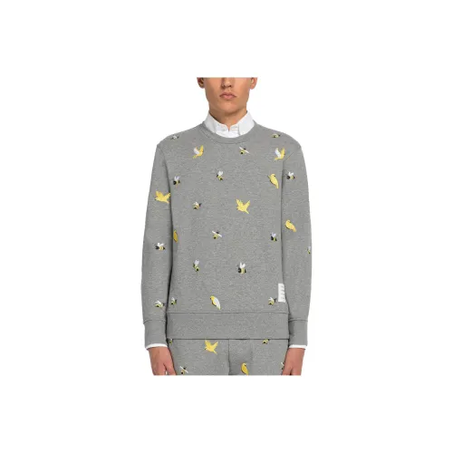 THOM BROWNE Embroidered Cotton Sweatshirt