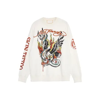 Ed Hardy Sweatshirts Men White