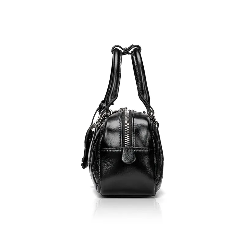 ROBERTA DI CAMERINO Cow Leather Handbag Women's Classic Black/Ecru-3