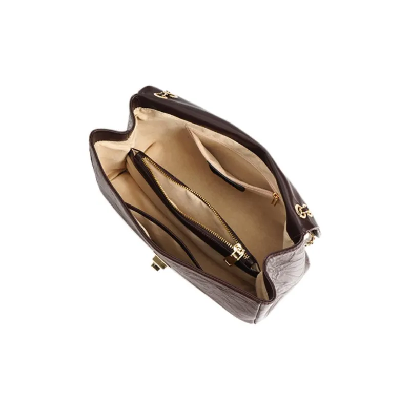 H YXIANG Cow Leather Shoulder Bag Women's Multicolor-3