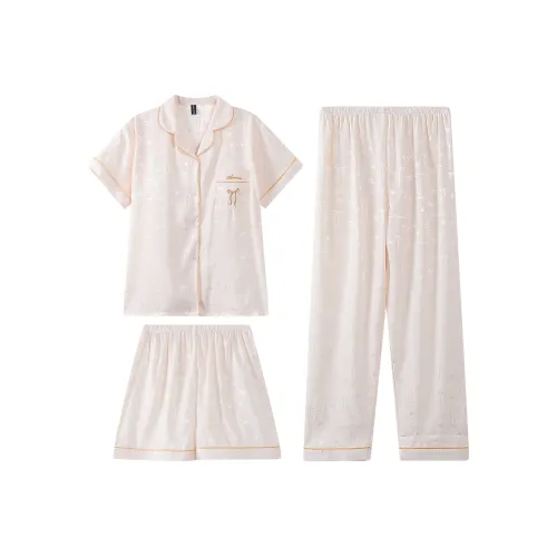 XIAFENYAN Pajama Set Women's Apricot