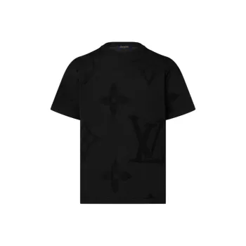 LOUIS VUITTON Monogram Short Sleeved Cotton Crewneck