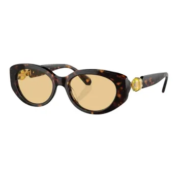 Swarovski Tortoiseshell effect Round frame Sunglasses