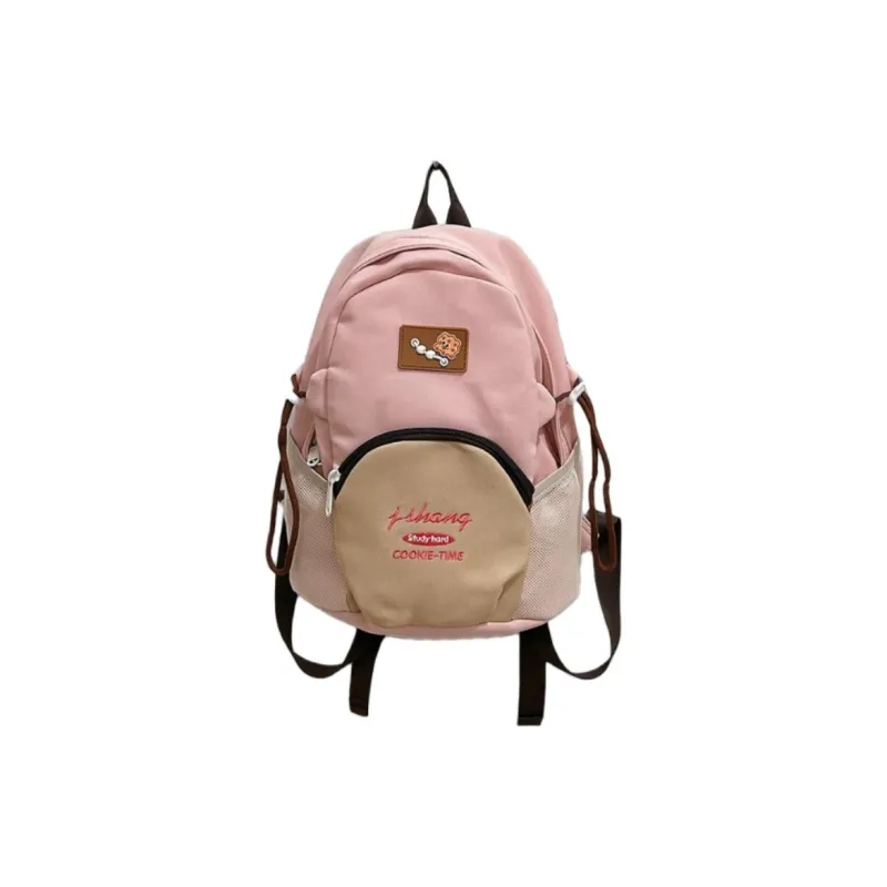 URBAN FOREST Nylon Backpack Large Size Unisex Blue/Pink/Black/White-6