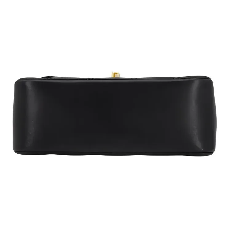 CHANEL Pearlescent Lambskin Flap Bag, Crossbody Bag, Shoulder Bag Mini Women's Black-3