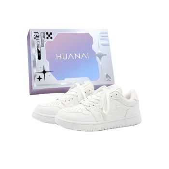 HUANAI Low Top Skateboard Shoes Unisex White