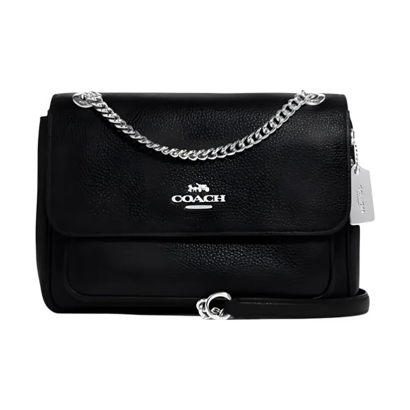 COACH Klare Cow Leather Crossbody Bag, Shoulder Bag Medium Size Women's Black-0