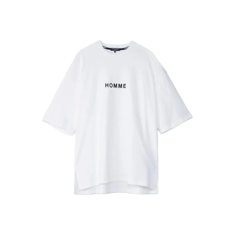 COMME Des GARCONS HOMME PLUS Slogan print Cotton T shirt-0