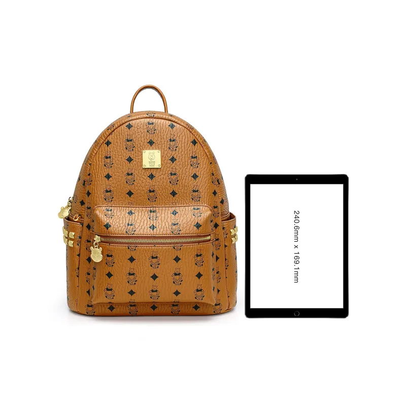Disney Winnie The Pooh Series PU Backpack Large Size Women's Tan/Pink/White/Black-6